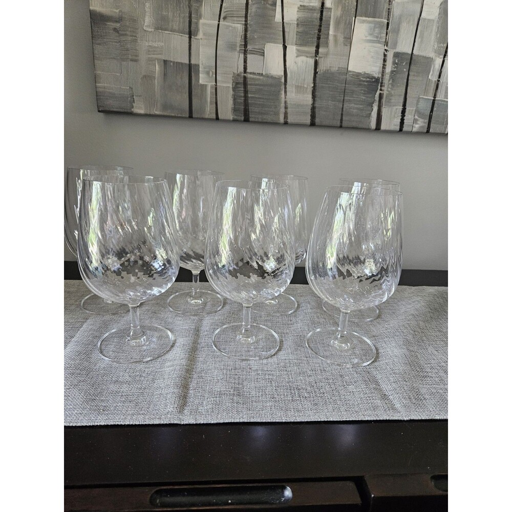 Vintage Towle Jumbo Swirled Glasses (Set Of 7)
